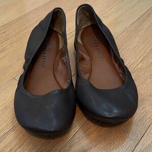 Lucky Brand Brown Leather Emmie Flats Sz 8M EUC